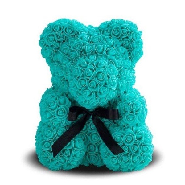 Мишка из роз Blue (70 см)