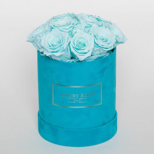 Букет 15 тиффани роз в бархатной коробке