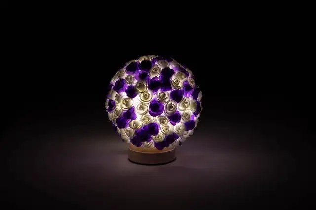 Светильник из роз Фиолетовый, Сердца из роз - Luxury Roses, СПб - фото 2