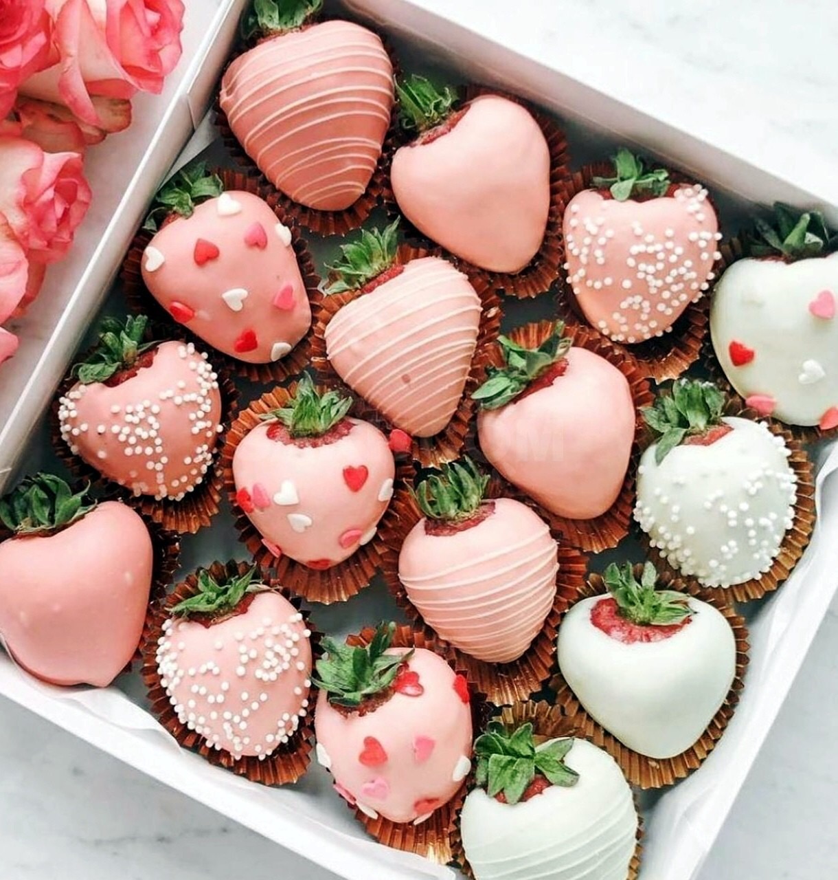 Набор Клубника в шоколаде Pink&White