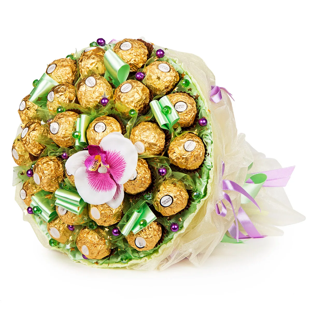 Букет из конфет "Орхидея", Без раздела - Luxury Roses, СПб