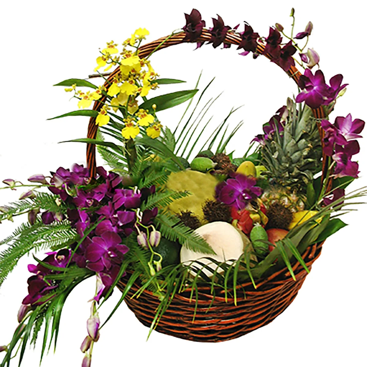 Корзина с фруктами "Экзотический рай", Корзины с фруктами - Luxury Roses, СПб