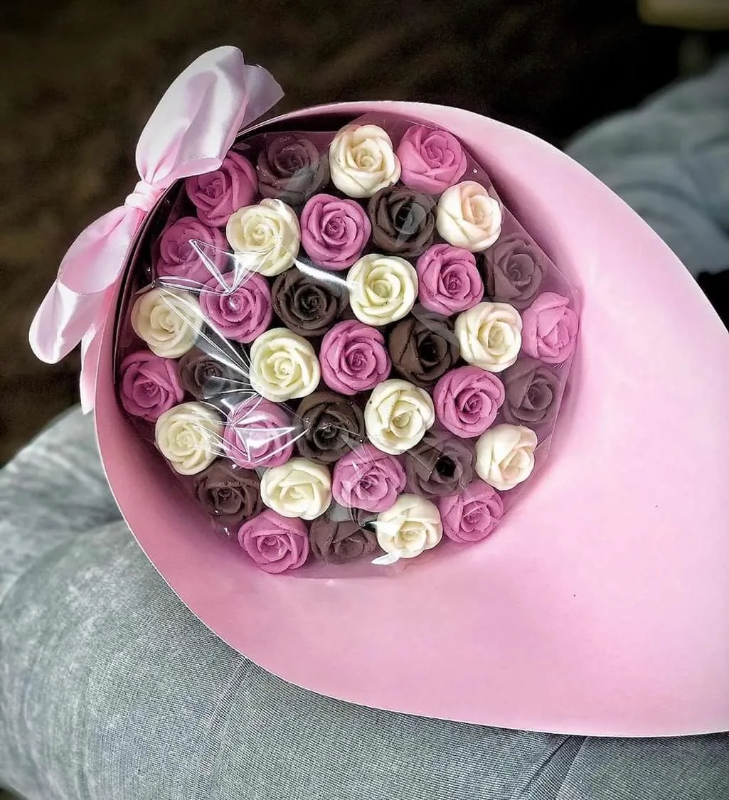 Букет 37 шоколадных роз, Шоколадные розы - Luxury Roses, СПб