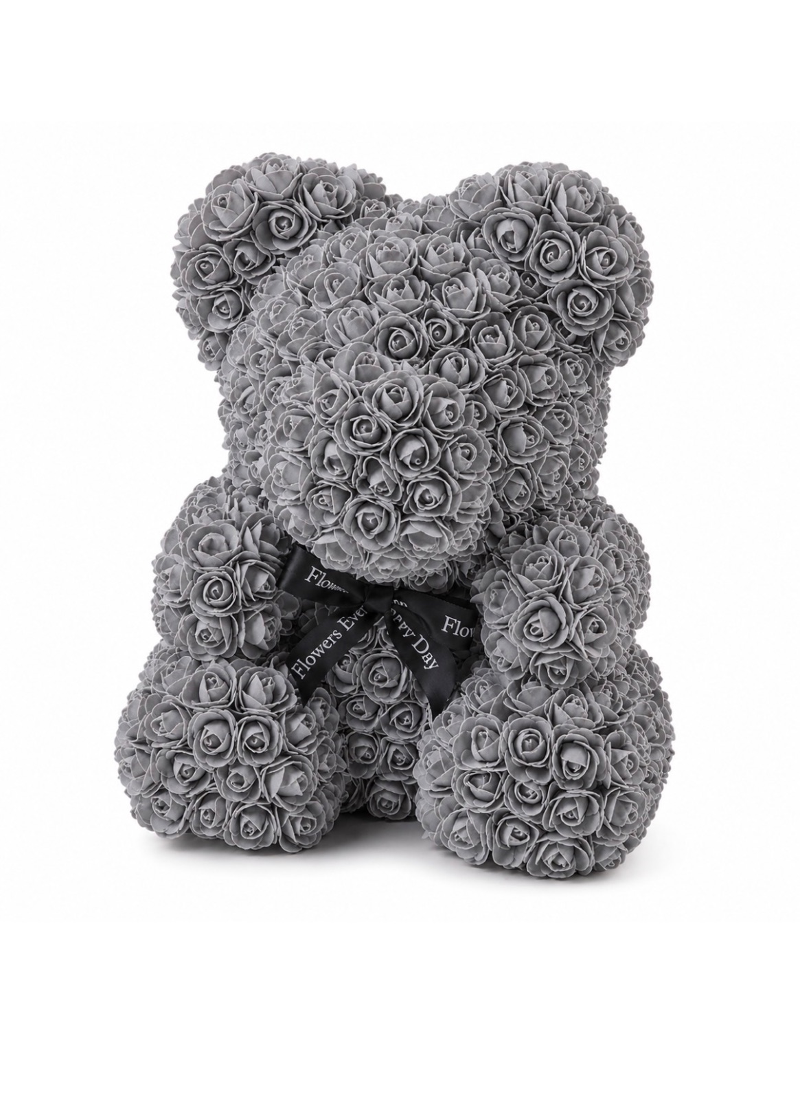 Мишка из роз Grey (40 см)