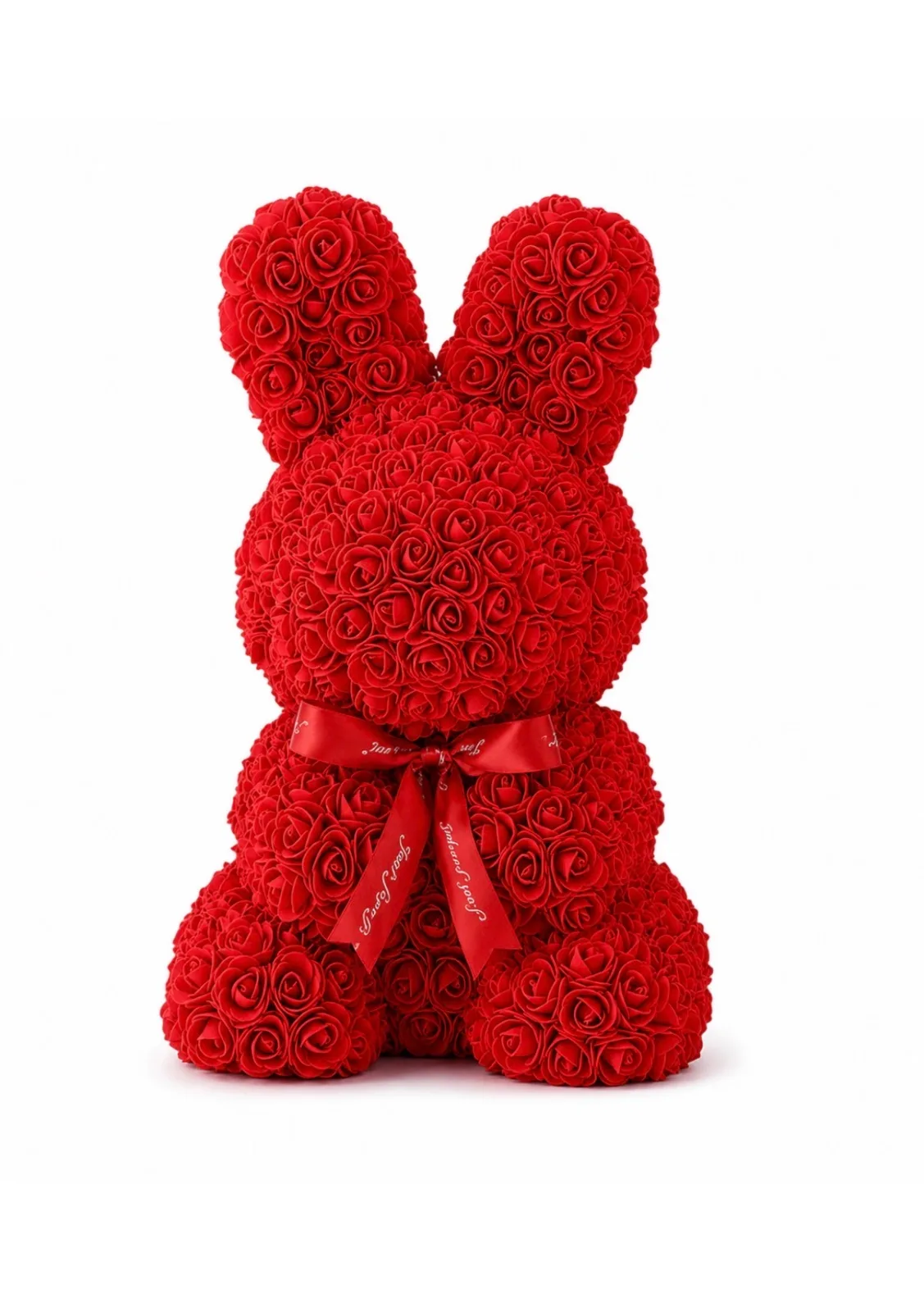 Заяц из роз красный (45 см), Мишки из роз - Luxury Roses, СПб