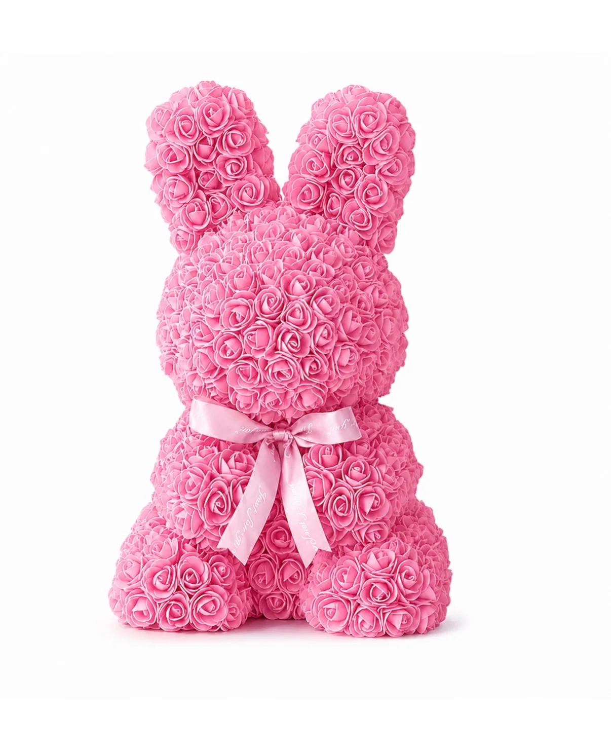 Заяц из роз розовый (45 см), Мишки из роз - Luxury Roses, СПб