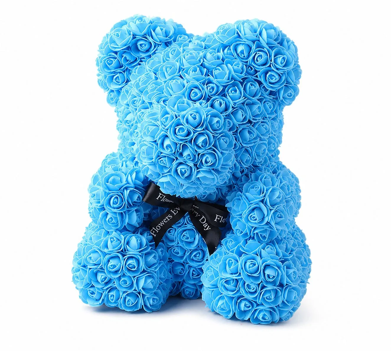 Мишка из роз Blue (40 см) - Мишки из роз