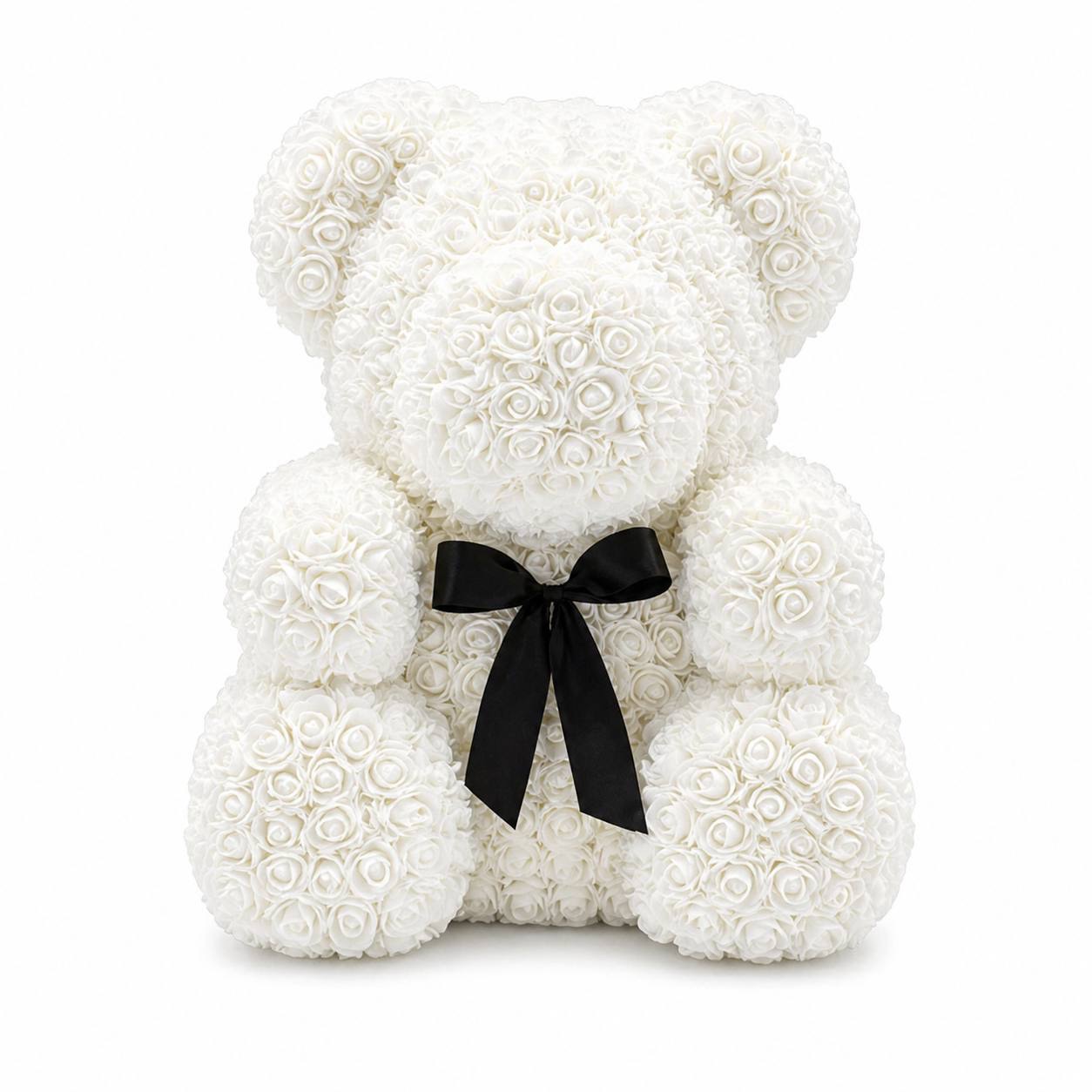 Мишка из роз White (70 см)